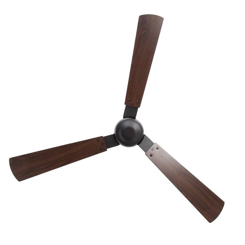 2 Set 52-inch Reversible 3-Blade Ceiling Fan No Light with Remote