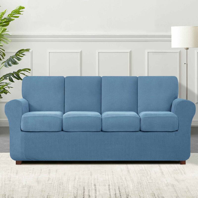 Subrtex 9-Piece Stretch Sofa Slipcover Sets with 4 Backrest Cushion Covers and 4 Seat Cushion Covers
