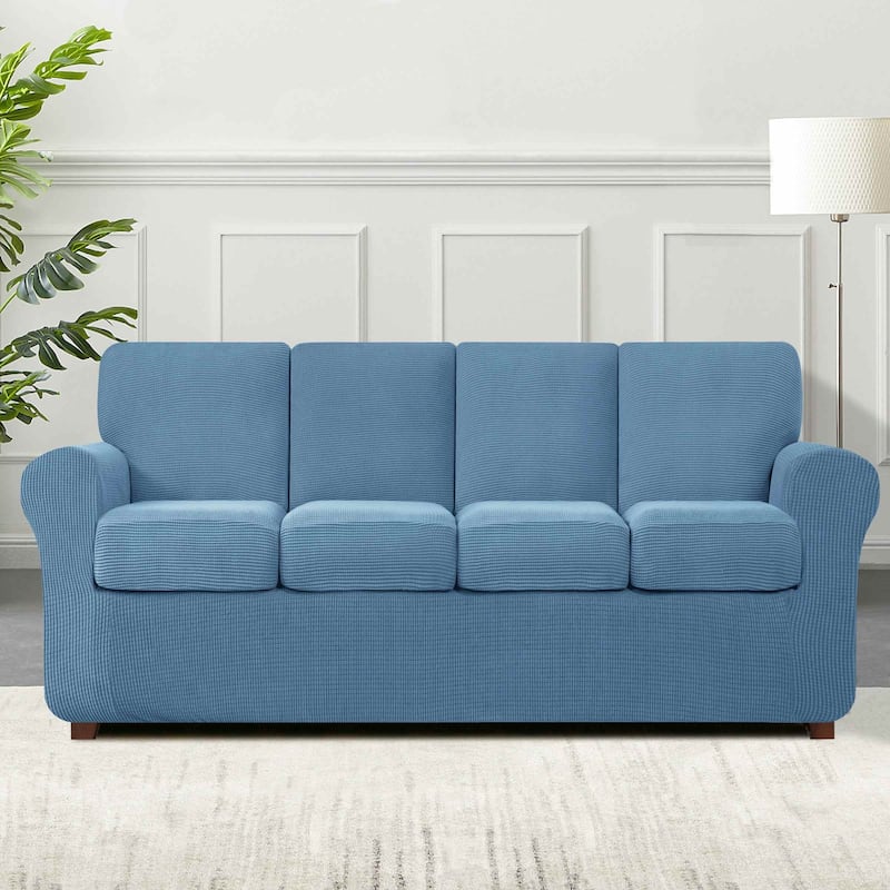 Subrtex 9-Piece Stretch XL Sofa Slipcover Sets with 4 Backrest Cushion Covers and 4 Seat Cushion Covers
