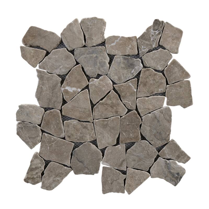 Full Eclectic 18 in. x 18 in. Marble Tumbled Wall and Floor Tile