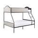 preview thumbnail 4 of 4, Furniture of America Orven Modern Black Metal Twin over Full Bunk Bed