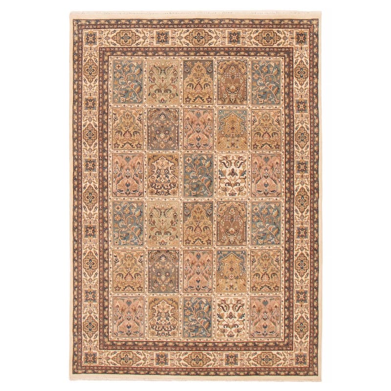 ECARPETGALLERY Hand-knotted Royal Sarough Cream Wool Rug - 5'5 x 7'10 - Cream - 5'5 x 7'10