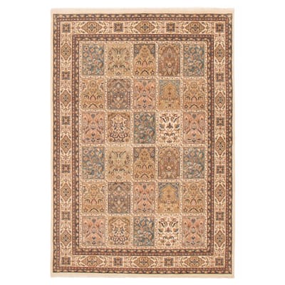 ECARPETGALLERY Hand-knotted Royal Sarough Cream Wool Rug - 5'5 x 7'10