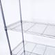 Rectangle Carbon Steel Metal Assembly 5-Shelf Storage Rack Silver