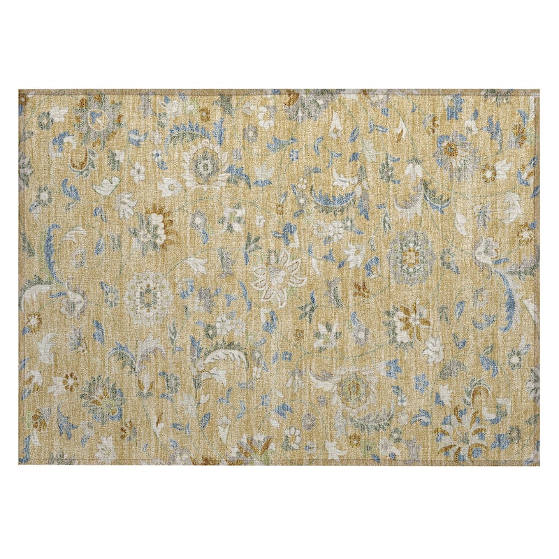 Machine Washable Indoor/ Outdoor Traditional Chantille Rug