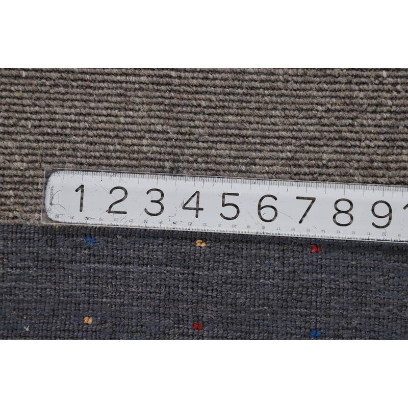 Hand Knotted Oriental 100% Wool Carpet Tribal Tribal Greys & Charcoal Gabbeh Area Rug - 8' 1'' X 5' 6''