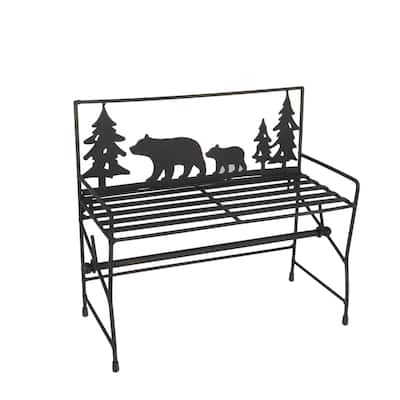Metal Bear Wall Hanging Kitchen Paper Towel Rack Holder - 12.25 X 14.5 X 6.25 inches