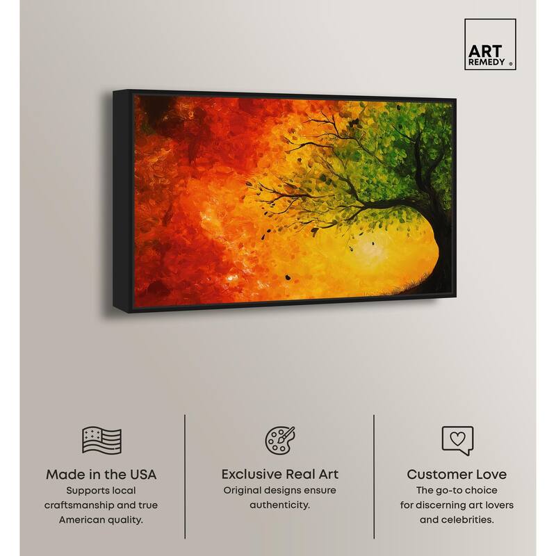 Fire and Ice Tree I Canvas by Art Remedy