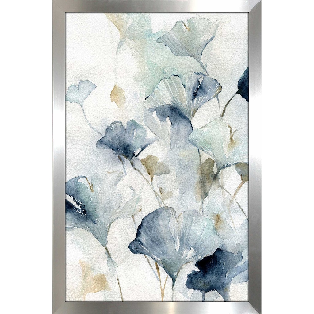 "Indigo Ginkgo II (Vertical)" by Carol Robinson Print on Acrylic