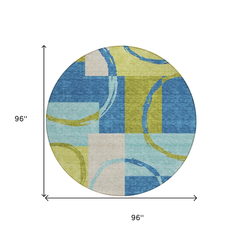 HomeRoots Geometric Modern Rectangle Outdoor Rug