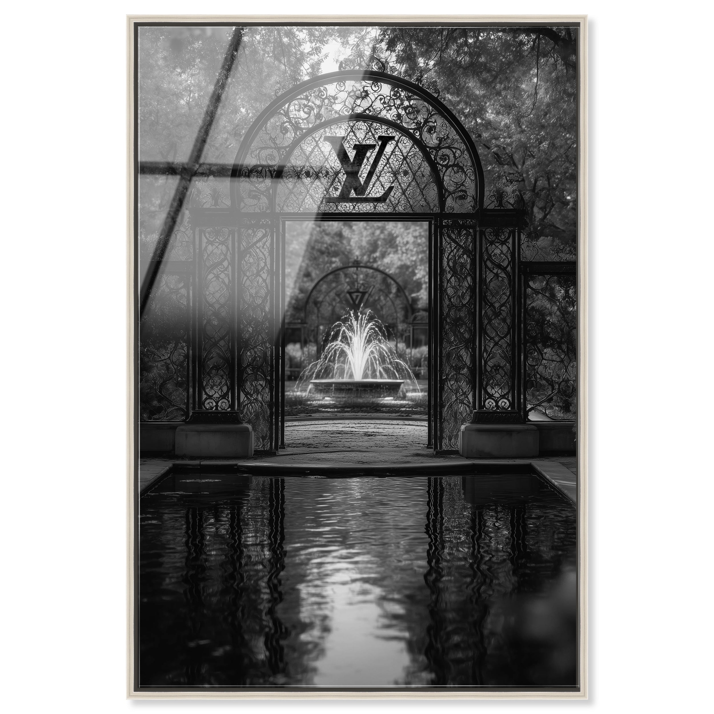 Elegant Garden Gate Fashion Wall Decor Acrylic Print by Notoriart