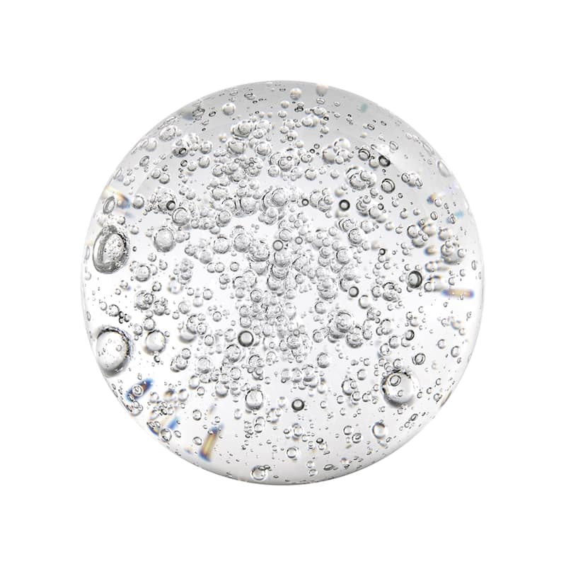 Bubble Glass Spheres - 4" - Clear - Set of 2