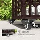 preview thumbnail 15 of 25, Outsunny Wicker Pool Float Storage Organizer, PE Rattan Pool Float Holder with Basket Shelf Towel Bars, Rolling Pool Caddy