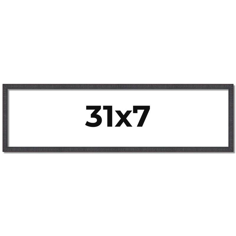 31x7 Frame Brown Solid Wood Picture Frame - Complete Modern Photo