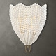 preview thumbnail 2 of 4, Uttermost Biddeford 1 Light White Beaded Sconce - 10"W x 6"D x 14"H
