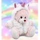 preview thumbnail 4 of 4, DolliBu Rose Gold Bunny Unicorn Plush with Clothes Stuffed Animal Toy - 8 inches