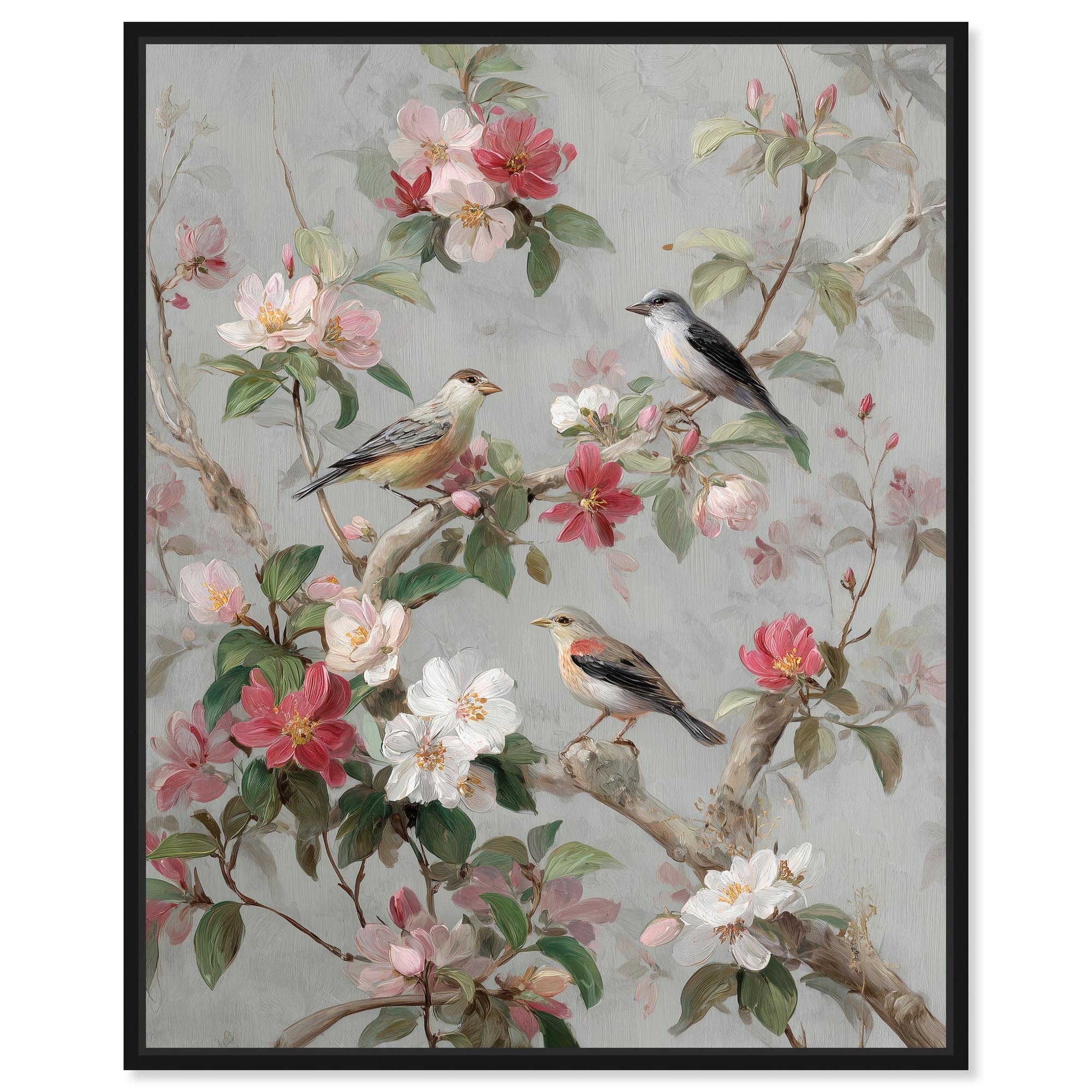 Morning Song IV Floral Wall Decor Framed Canvas Print by Art Remedy