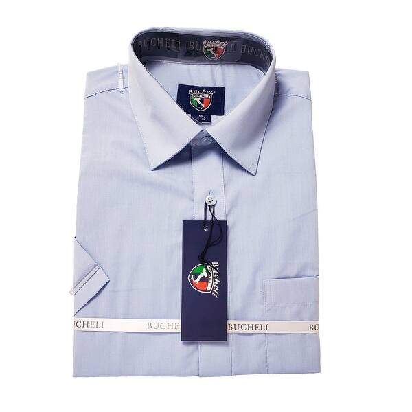 Shop Men S Short Sleeve Cotton Blend Dress Shirt 4 Colors