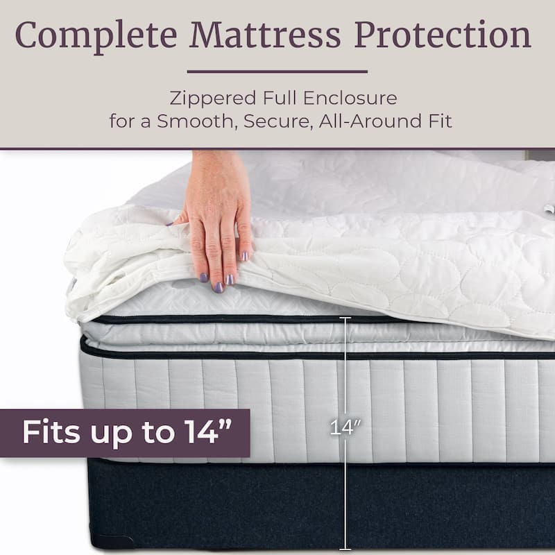 Mattress Protector – 6-Sided Waterproof and Hypoallergenic Mattress Cover by Windsor Home