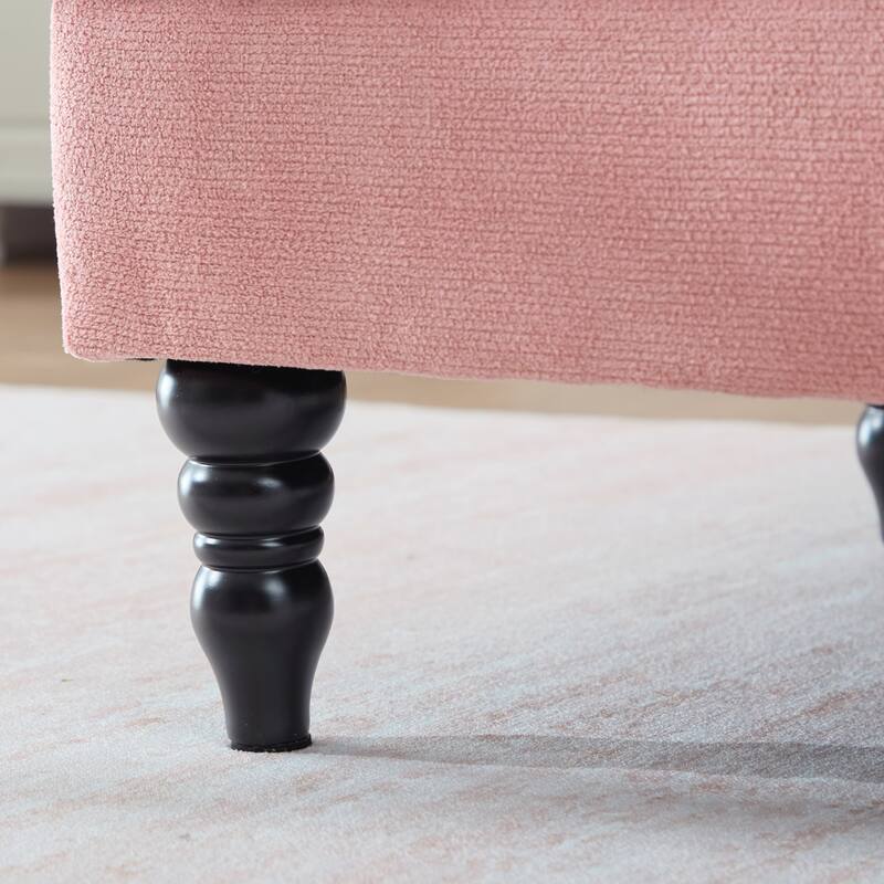 Modern Minimalist Chenille Fabric Chaise Lounge Recliner Single Sofa Living Room Bedroom