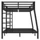 preview thumbnail 9 of 9, Industrial Full XL over Queen Metal Bunk Bed with Ladder and Guardrail for Teens and Adults