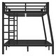 preview thumbnail 9 of 9, Metal Full XL Over Queen Bunk Bed for Teens and Adults, with Under-Bed Storage, Dual Side Ladders, No Box Spring Needed