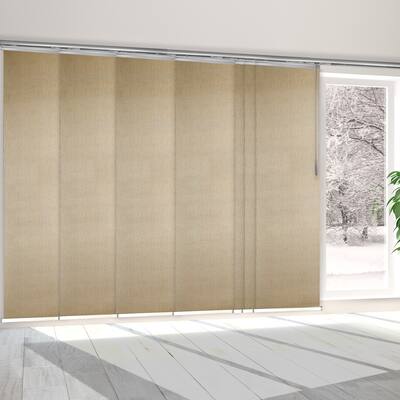 InStyleDesign Rosa 7-Panel Single Rail Panel Track Extendable 110"-153"W x 94"H, Panel width 23.5"