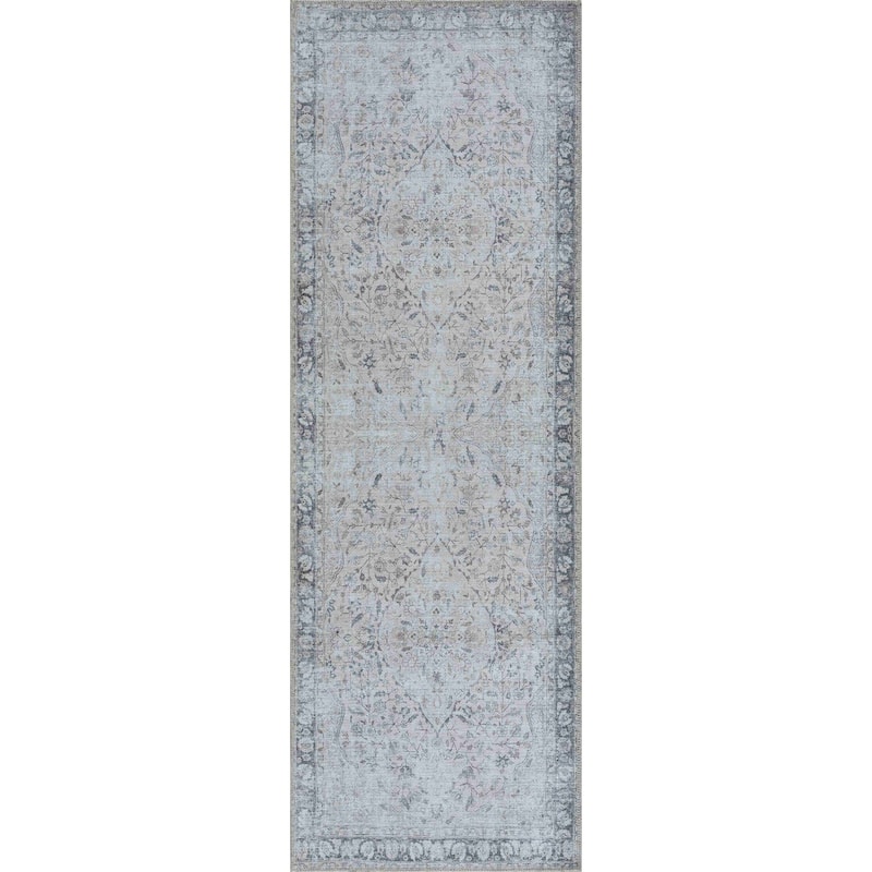 Hauteloom Barny Traditional Oriental Machine Washable Area Rug