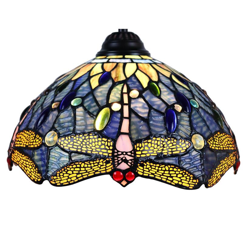Tiffany Style Dragonfly Design 3-light Linear Island Fixture