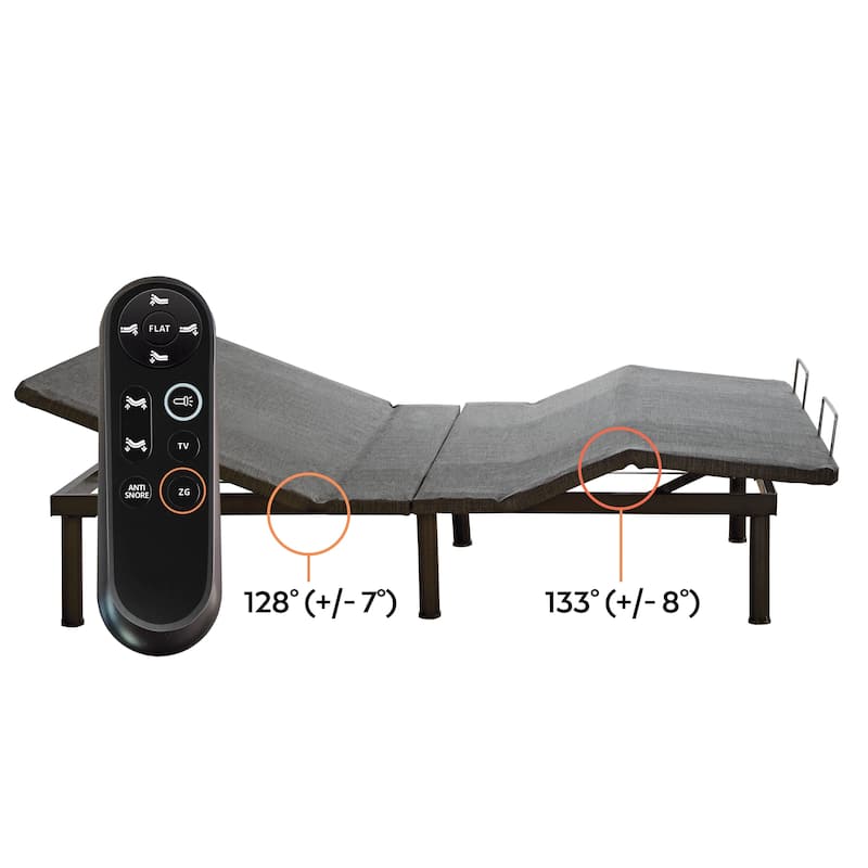 Boyd Sleep Full Body Incline Adjustable Bed Frame, Power Adjustable Base for Side Sleepers, Zero Gravity, Anti-Snore