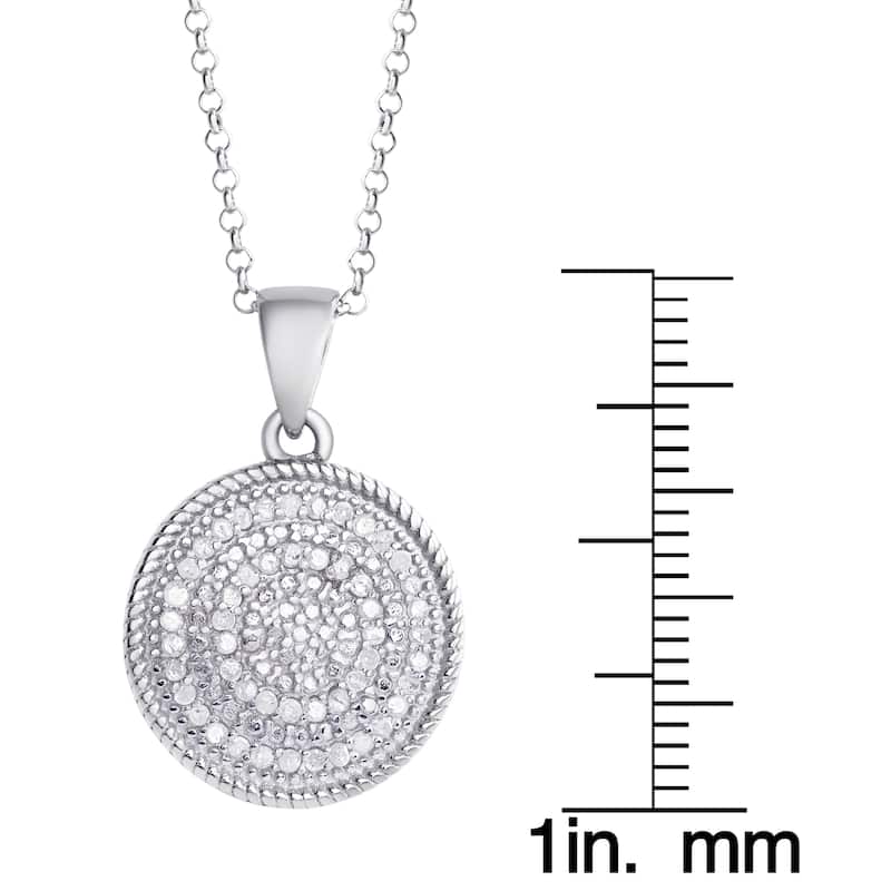 Victoria Townsend .925 Sterling Silver 1/4ct Diamond Round Pendant