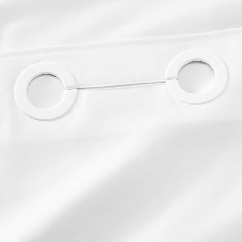 Whitmor No Hook Split Ring Shower Curtain, w/No Snap Liner, 71" x 80"