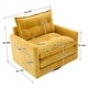 preview thumbnail 20 of 47, GALDWIN Chenille Upholstered 360°Degree Swivel Mid Century Modern Arm Chair for Living Room