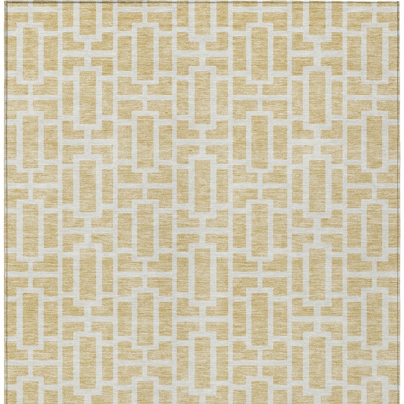 HomeRoots Geometric Transitional Rectangle Outdoor Rug