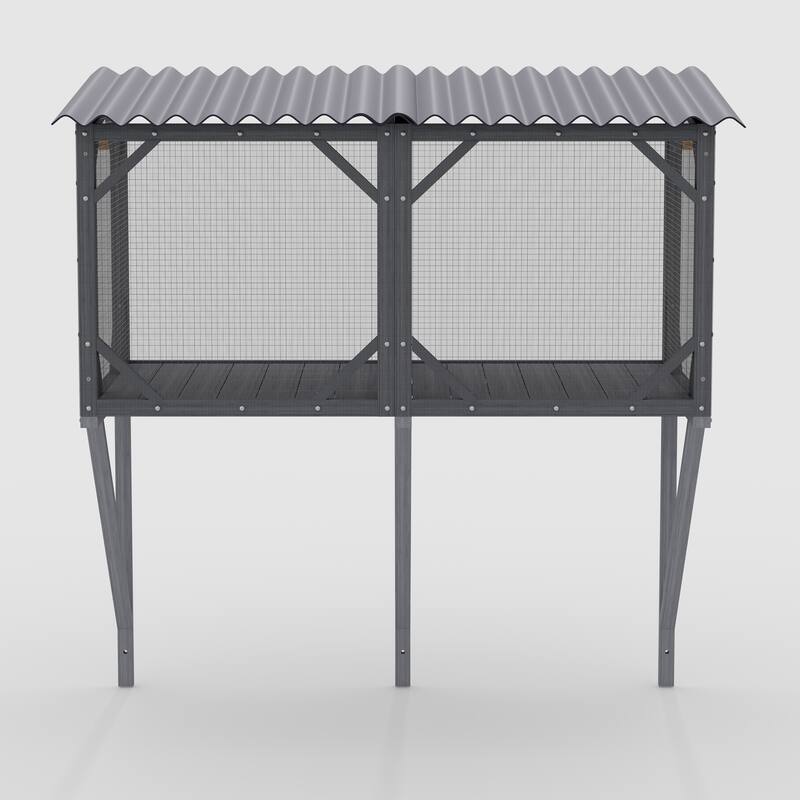 Cat Window Perch, Cat Window Box for Large Indoor Cats, Outdoor Cat Enclosure for Sunbathing, Napping & Overlooking