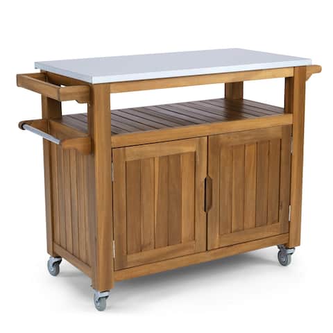 Maho Golden Teak Outdoor Barbeque Cart by homestyles