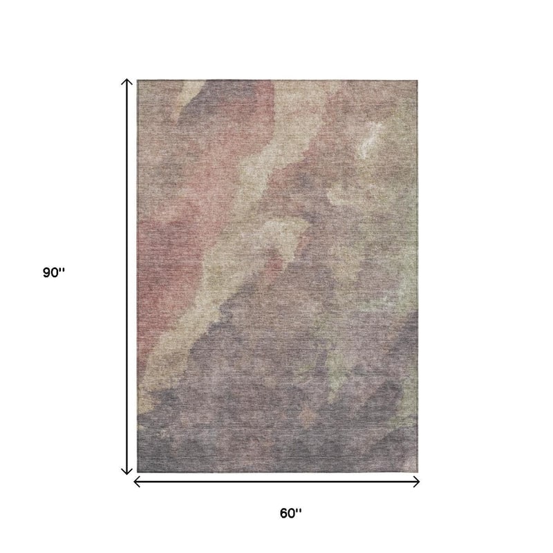 HomeRoots Abstract Transitional Rectangle Outdoor Rug