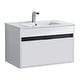preview thumbnail 45 of 109, Fine Fixtures - Wall Mount Bathroom Vanity And Sink, Knob Free Design - Alpine Collection - 30" - White Matte
