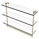 preview thumbnail 2 of 32, Allied Brass 16 Inch Triple Tiered Glass Shelf with Integrated Towel Bar