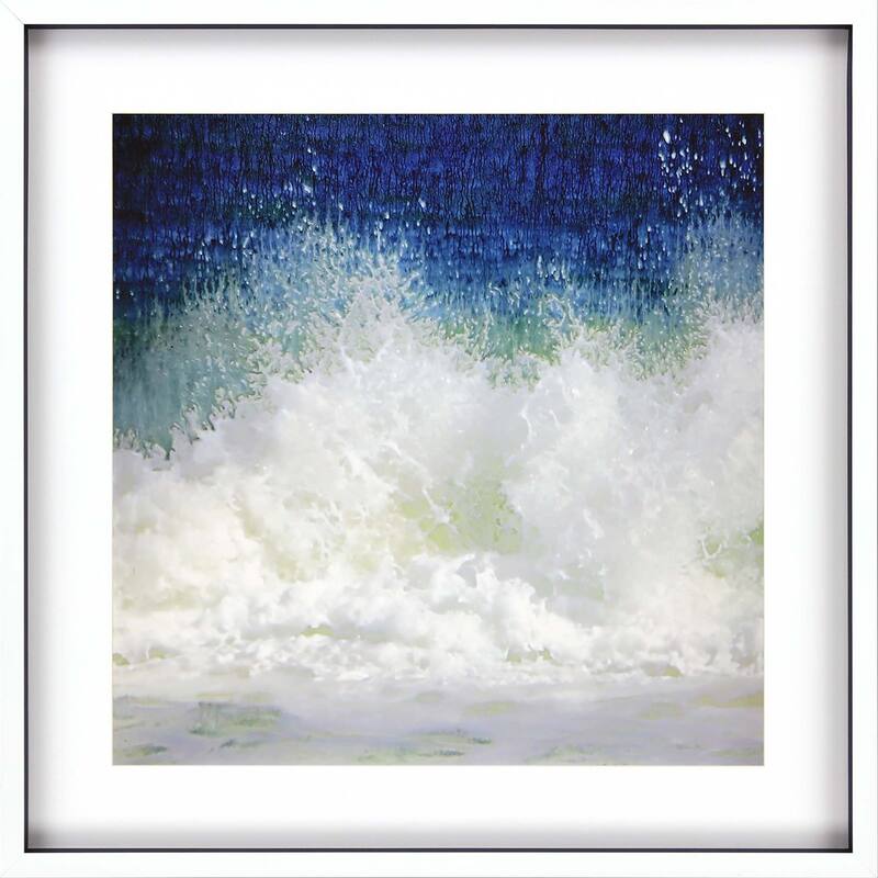 Splish Framed Art Exclusive Framed Art Giclee from the Libby Langdon Collection - Under Glass - Blue - 42 X 42 X 3