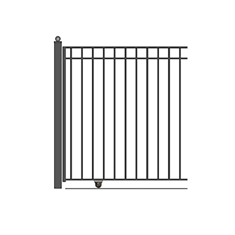 ALEKO Yard Madrid Style Steel Single Sliding 12 feet Driveway Gate Black