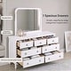 preview thumbnail 13 of 25, Roundhill Furniture Avellune 4-Piece Bedroom Set: Poster Bed with Dresser, Mirror, Chest, and 2 Nightstands, White Finish