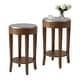 preview thumbnail 12 of 15, COSIEST 2-Tier Round Accent End Table with Shelf 2PC
