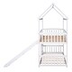 preview thumbnail 6 of 20, Multifunctional Twin Over Twin Bunk Bed with Slide and Ladder,House Bed with Roof