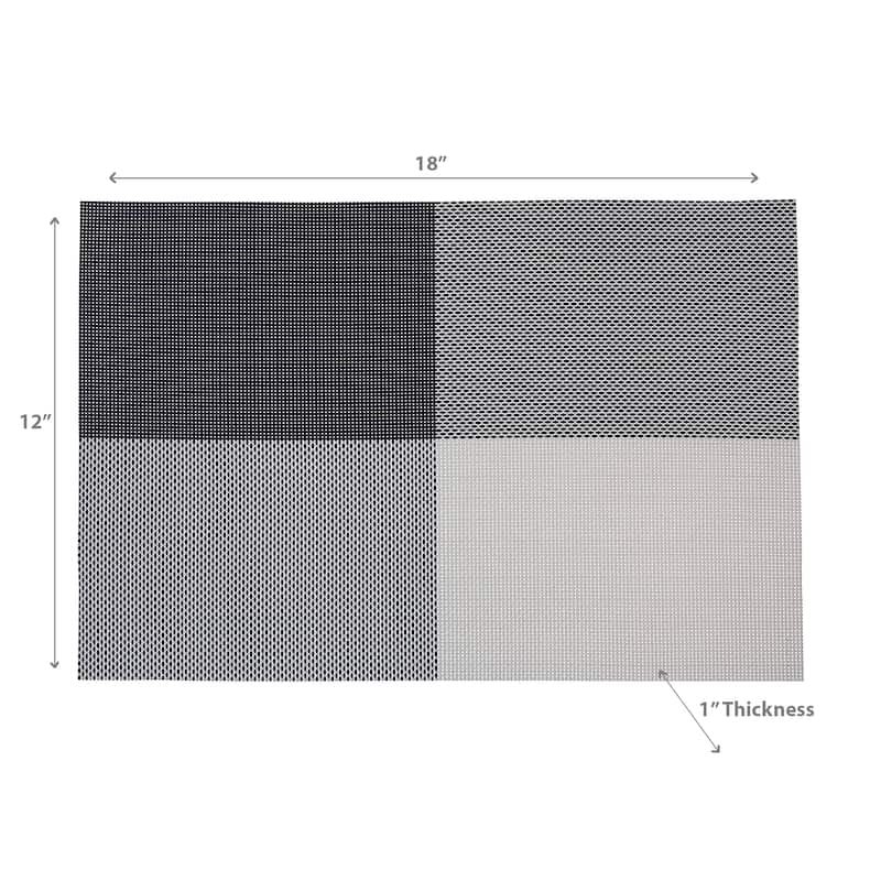 Vinyl Placemat Tempo Navy Blue - Set of 12