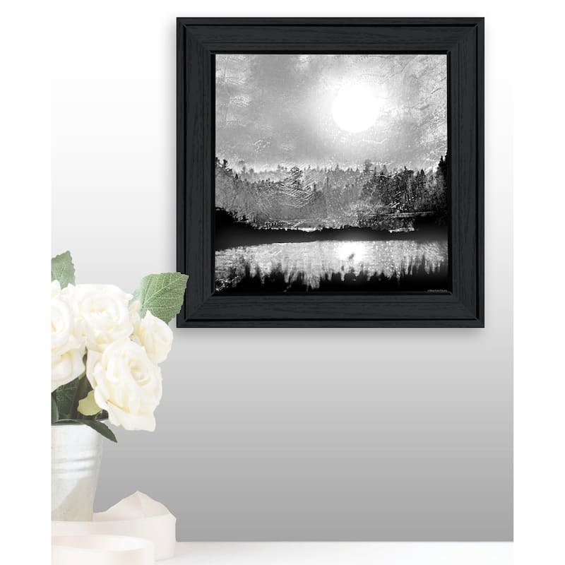TrendyDecor4U "Big Moon Lake" Framed Print Wall Art