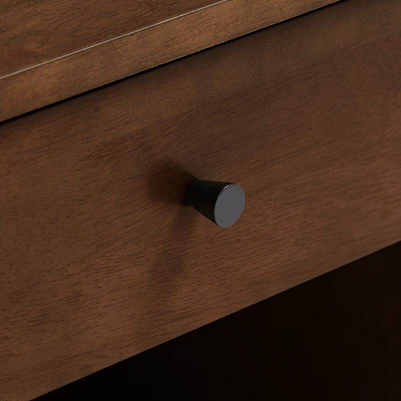 Frey 1-Drawer Brown Finish Wood Nightstand by iNSPIRE Q Modern