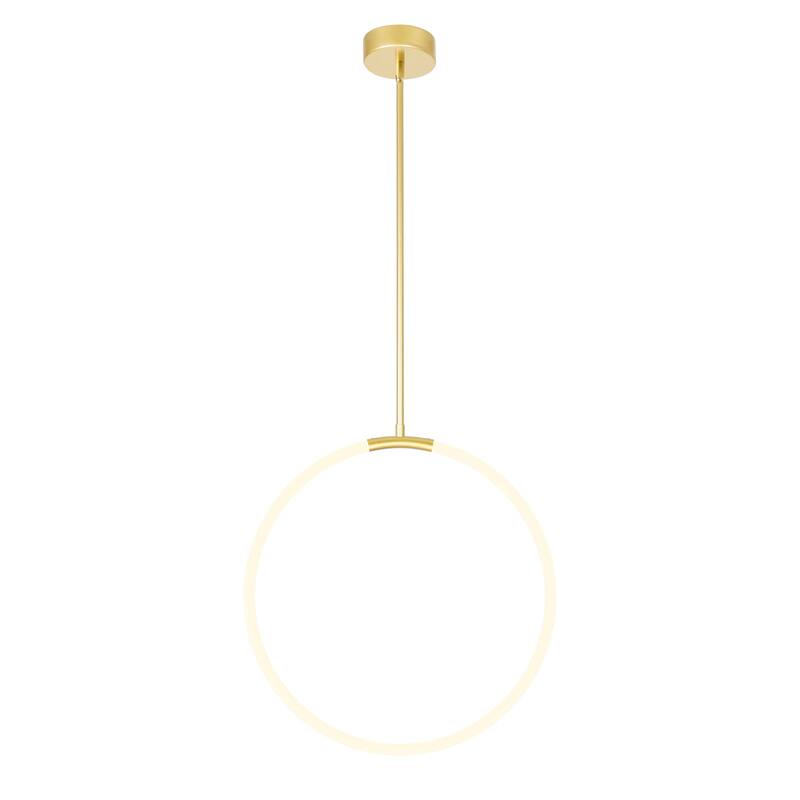 Hoops 1 Light LED Chandelier With Satin Gold Finish - Satin Gold - Satin Gold