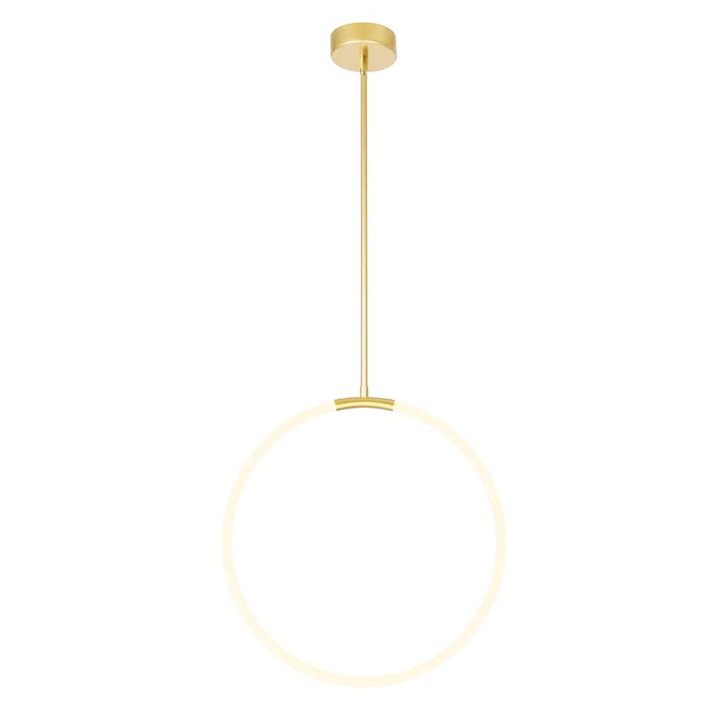 Hoops Integrated LED 24in Satin Gold Chandelier - Satin Gold