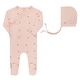 preview thumbnail 1 of 10, Ely's & Co. Embroidered Collection - Footie + Bonnet Pink Tulip - 1 Month